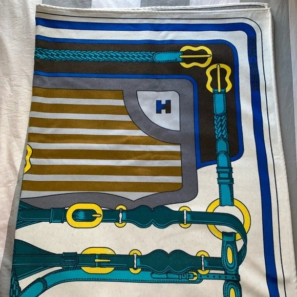 Hermès Coaching blanket, cashmere and silk - Picture 4 of 7